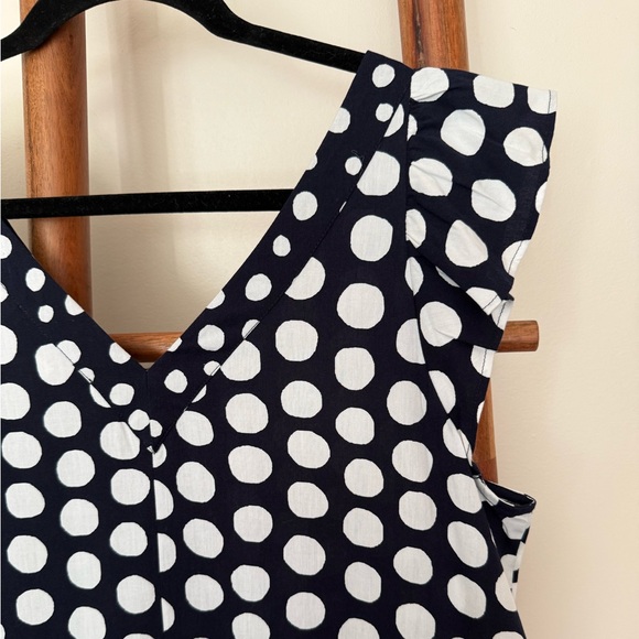 LOFT Navy and White Polka Dot Maxi Dress - Picture 6 of 13